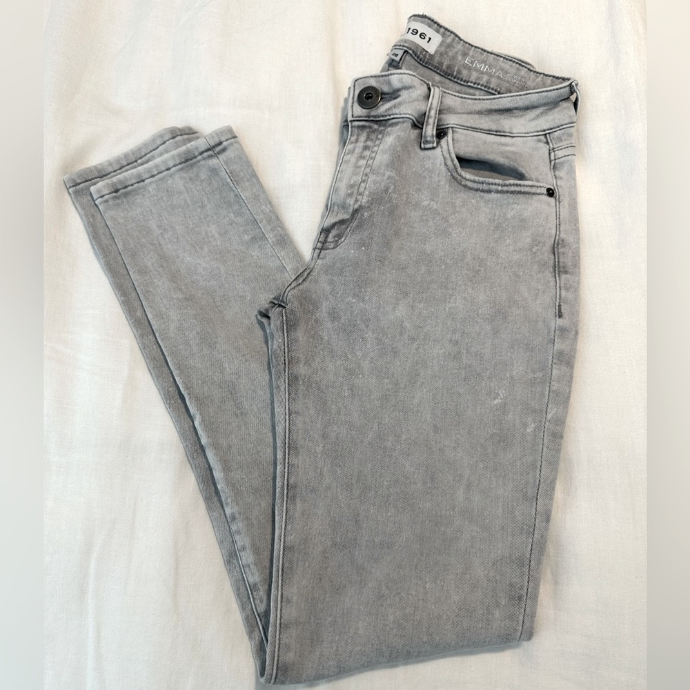 DL1961 Emma Power Leggings Grey Denim Size 28